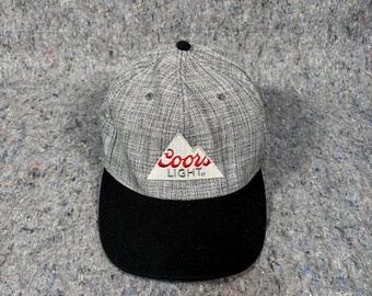 Grey and Black Coors Light Beer snapback hat