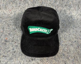 Gorra snapback Bondcrete vintage de pana negra