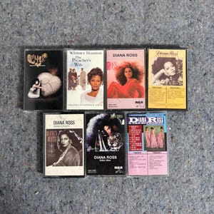 Cassette Tapes (LOT) // Classic Diana Ross // Cher // Whitney Houston