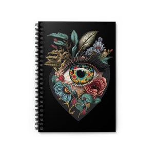 EyeHeart Spiral Notebook - Ruled Line Emo Skater Journal Diary