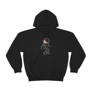 Rose logo Heavy Blend Hooded Sweatshirt Emo Hoodie Skater Hoodie