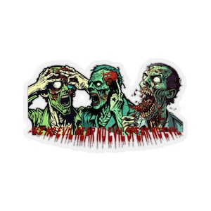 Zombie Stickers,See no evil hear no evil speak no evil sticker,zombie sticker,decal, sticker