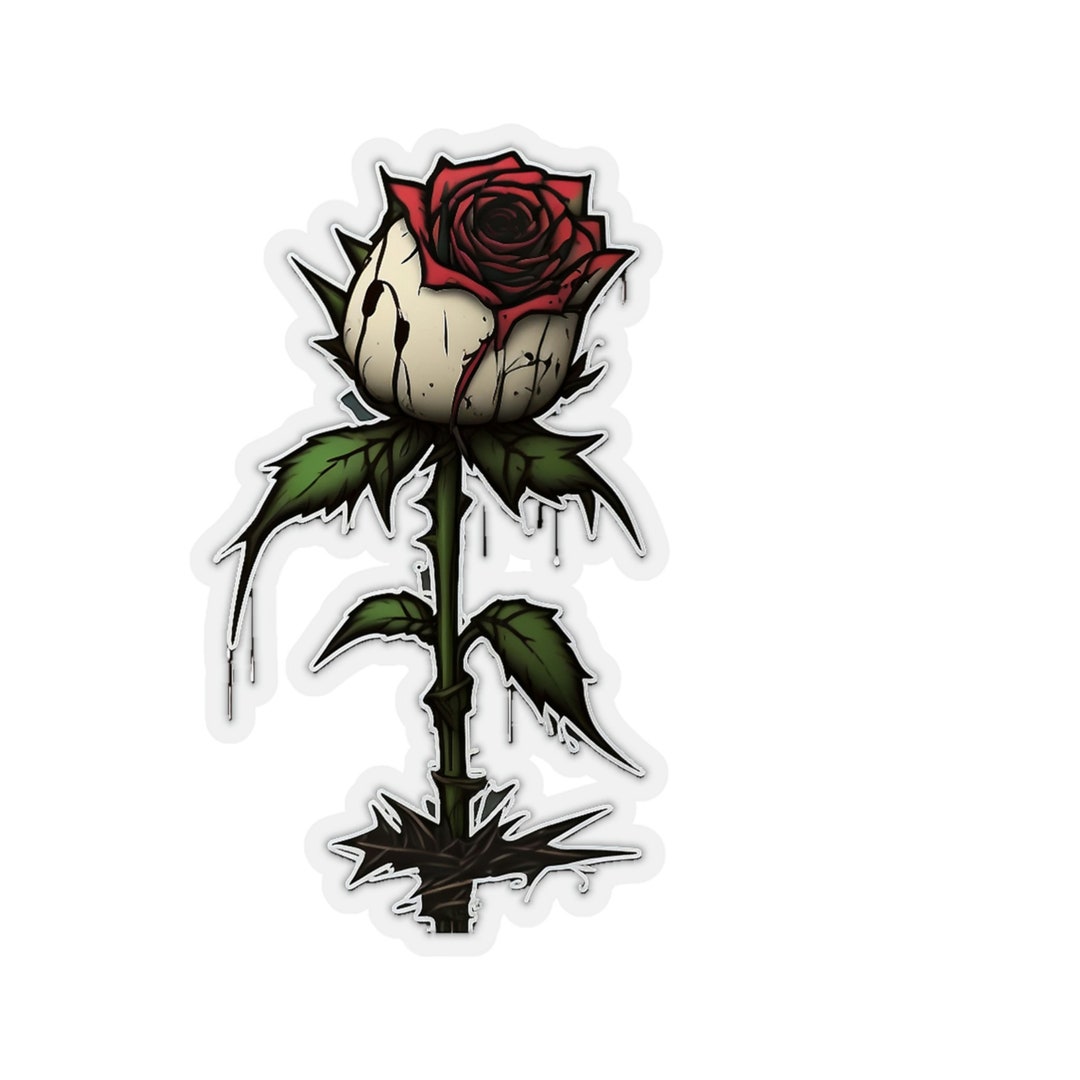 Rose Logo Stickers Emo Skater Decal Sticker Art - Etsy