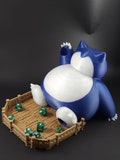Snorlax dice tower+free pack of game dice poke mon tabletop games DnD dice roller, optional dice tray,lord of the dice sleeping dog