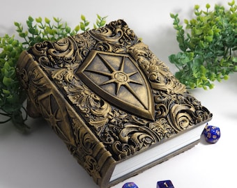 Paladin tome dice,card&mini holder,dice roller/fREE DICE/shield/tabletop  DnD magic book lover/hidden storage/rpg gift for gamer/DM master