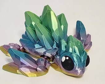 Gemstone turtle Fidget sensory desk toy birthday favors crystal power cinderwing mothers day gift 3d printed statue articulated sensory fun