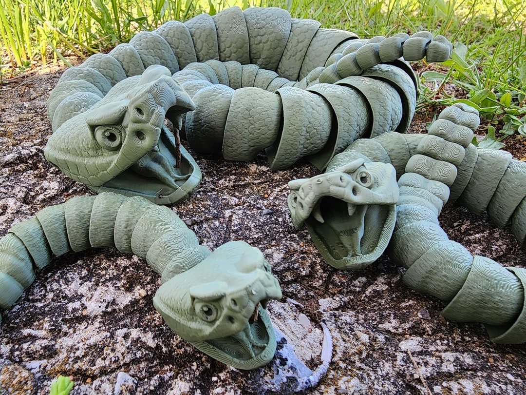 Display Case Rattlesnake Rattles Rattlesnake Articulated Snake Toy Terrarium Decoration Fidget Desk Top ...
