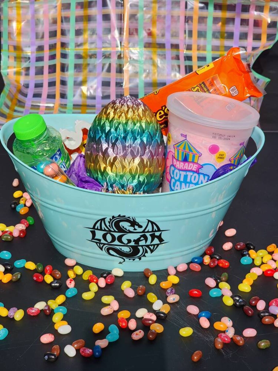 3d Dragon Easter Basket With Egg/dragon/cookie Etsy