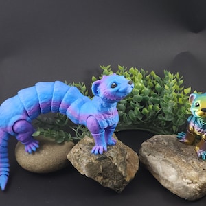 Articulated ferret sensory pet ferret 3d printed animal cute little statue