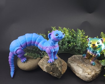 Articulated ferret sensory pet ferret 3d printed animal cute little statue