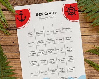 Mickey Magical Cruise Scavenger Hunt, D.I.S.N.E.Y, DCL Cruise, Family Fun