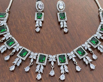 American Diamond Necklace Set