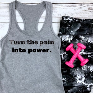 Inspirational women's workout tank-top; gym gift for athletes who do yoga, running, weight lifting, cross training, sports, hiking