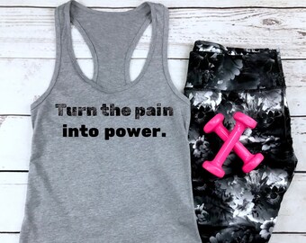 Inspirational women's workout tank-top; gym gift for athletes who do yoga, running, weight lifting, cross training, sports, hiking