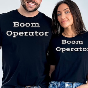 Unisex Crew shirt for boom operator, gift for sound, boom operator shirt, filmmaker shirt, film crew shirt, movie shirt, sound shirt for set