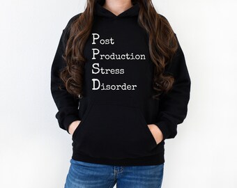 Funny hoodie for editor or post story producer. A great gift for AEs and friends in post production who are filmmakers.