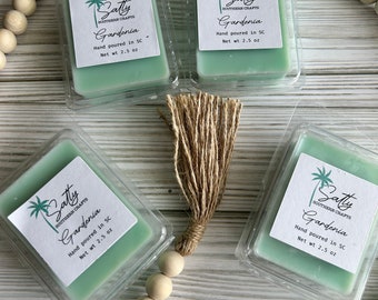 Derretimiento de cera de soja para calentador de cera / Fragancia casera / Idea de regalo / Derretimiento de cera de soja Gardenia de soja de coco 2.5 oz.