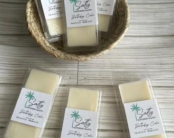 Pastillas de cera de soja con aroma a pastel de cumpleaños y coco, ambientador para el hogar (70 g)