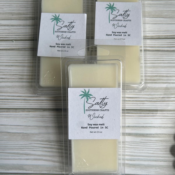 Wax melt for warmer/ strong scent/ wax tart for gift/ home fragrance 2.5 oz/Aromatherapy/blk rasp rose and vanilla bean scented/soy wax