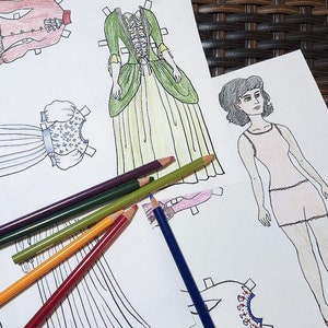 Printable Digital Princess Paper Doll Set “Cecelia”