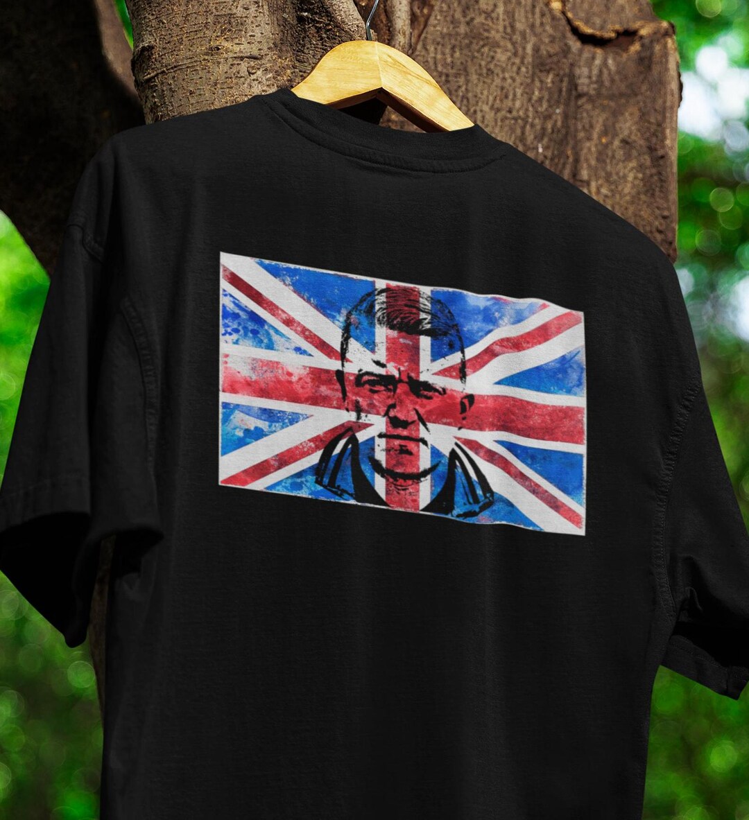 トップス Union Jack Whole Pattern Shirt Patriotic Apparel: Union Jack British Flag Printed Men's T