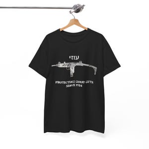 Uzi protecting good guys Unisex Cotton Tee