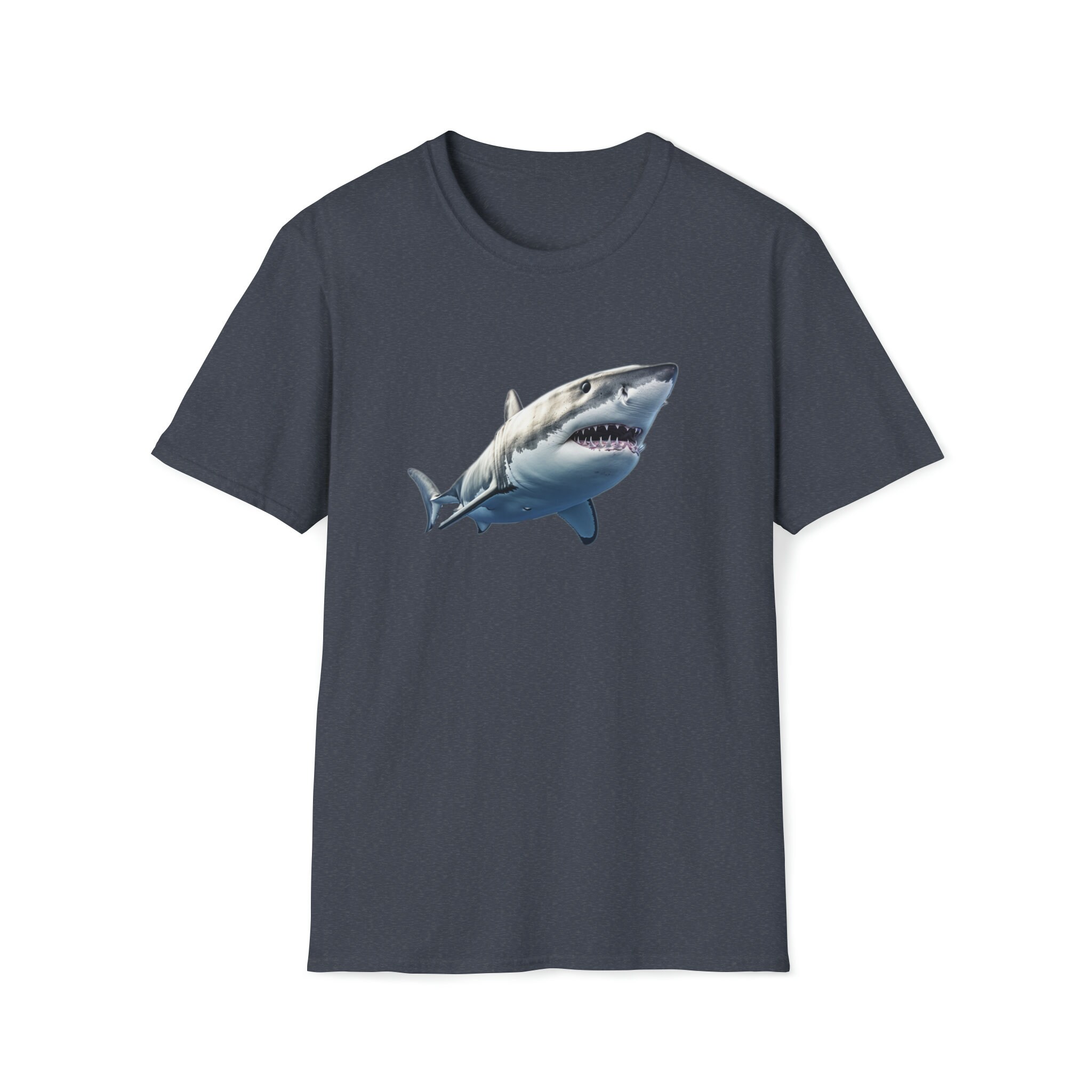 JNR Slogans Women's Funny Shark T-Shirt – 'Great White Diving Divers' – Black 100% Cotton – Novelty Gift Tee