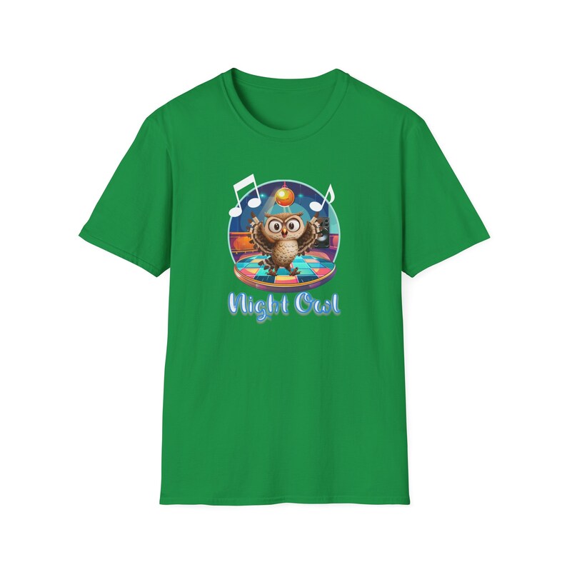 Unisex Nighthawk Owl Graphic T-Shirt - 3D Digital Printed Cool Tee For Men & Teens, Short Sleeve Crew Neck - View #10
