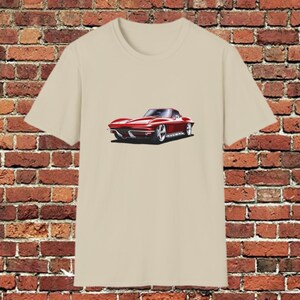 T-shirt Corvette Chevy USA - Design Vintage Voiture Américaine - T-shirt Homme Coupé Ample (tailles Jusqu'à 5XL) - 7