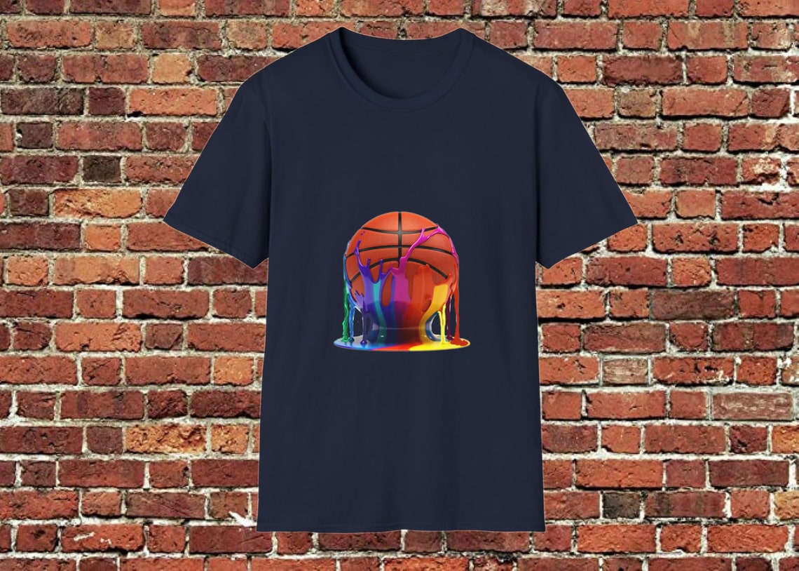Basketball Dripping Color T-shirt - Etsy