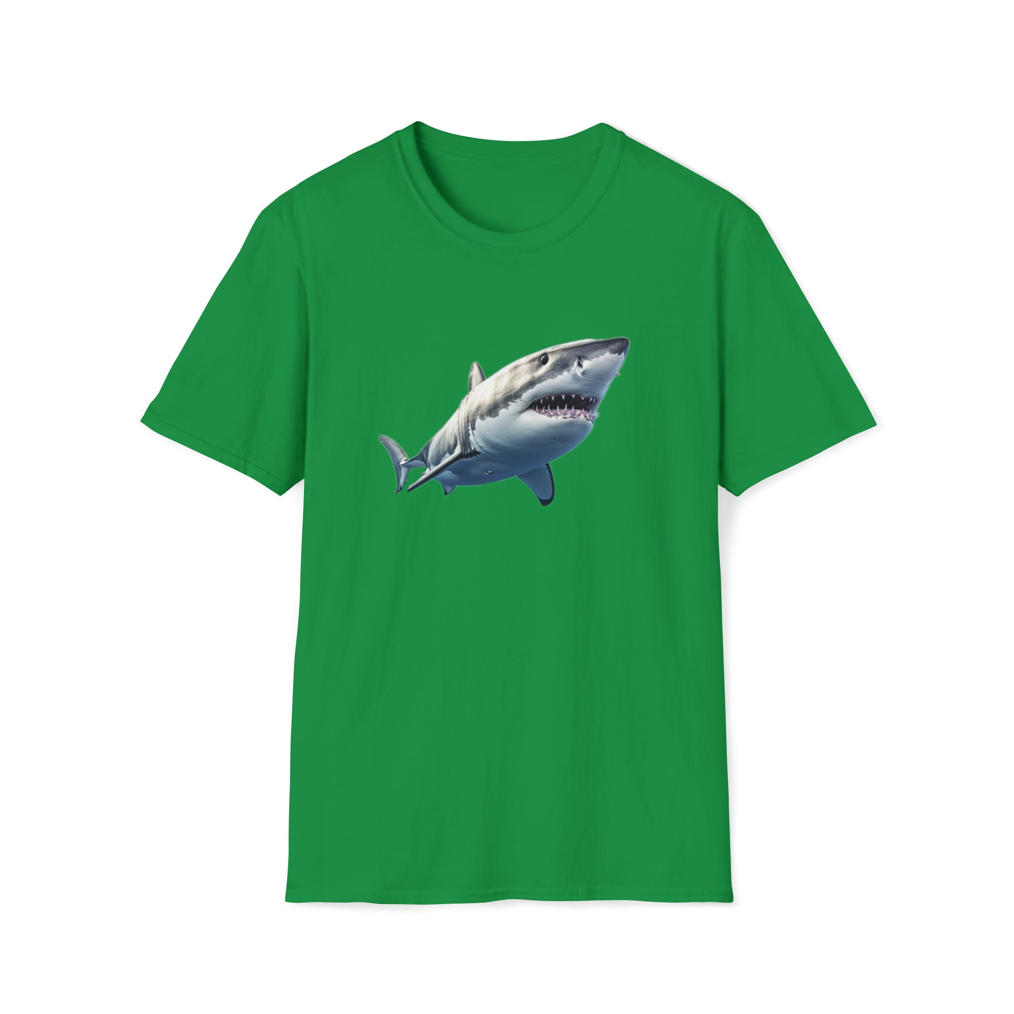 Mousee White Shark Print T-Shirt main image 1