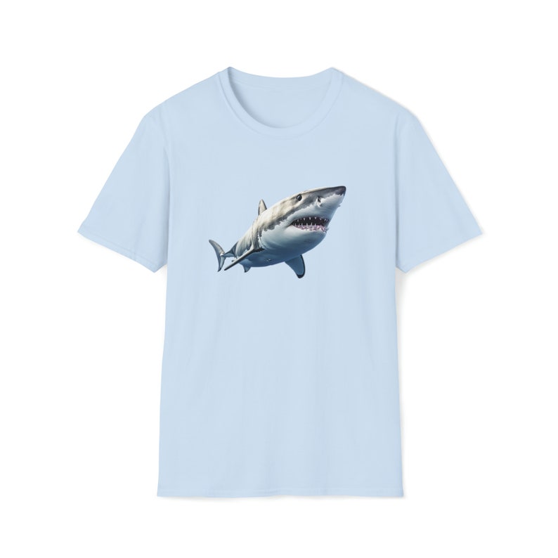 Mousee White Shark Print T-Shirt main image 0