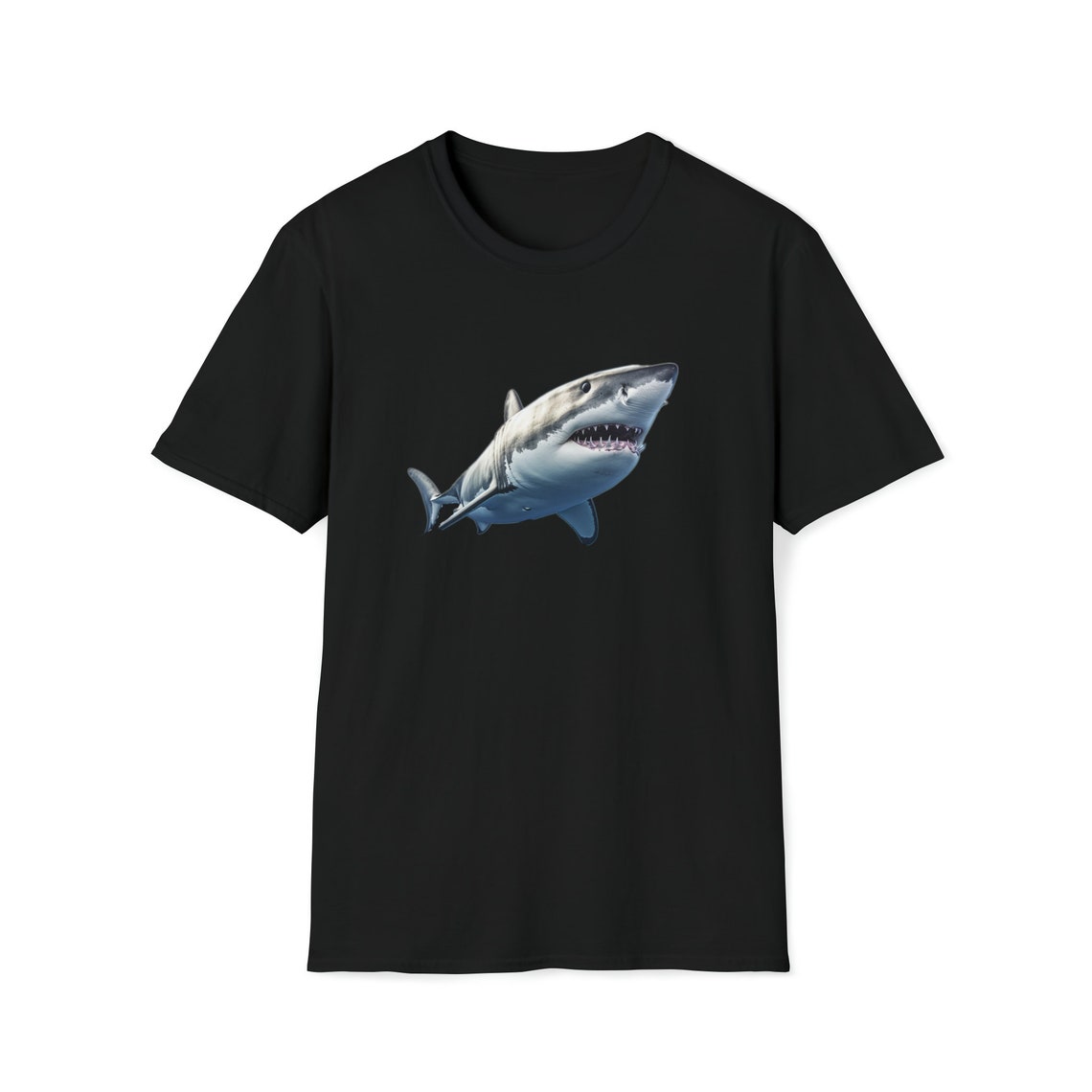 Mousse White Shark Print T-Shirt