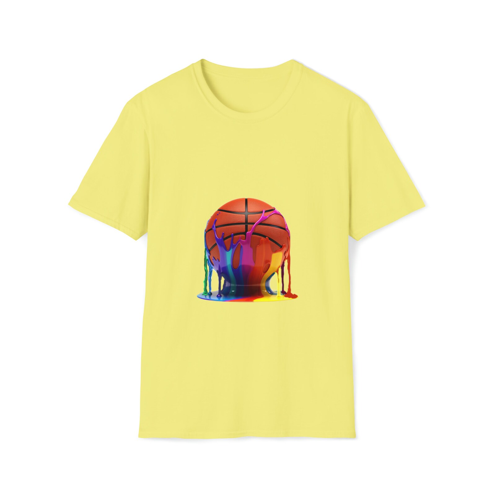 Basketball Dripping Color T-shirt - Etsy