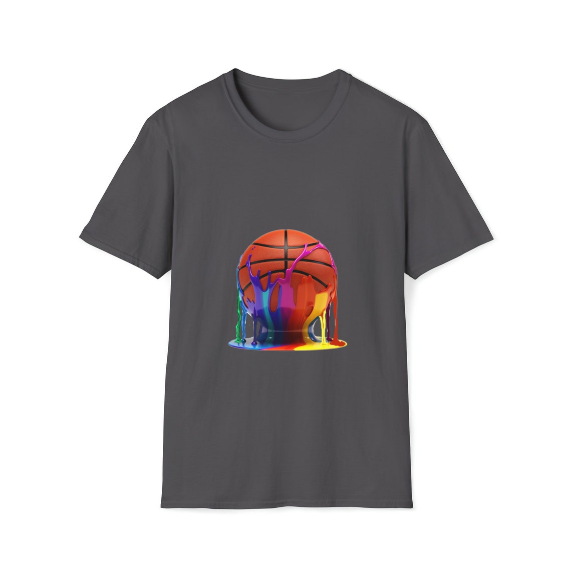 Basketball Dripping Color T-shirt - Etsy