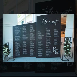 Custom Wedding Seating Chart – Large Format Guest List Board, Reception Backdrop, Personalized Event Signage, Printed Display