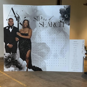 Custom Wedding Seating Chart Board, Large Coroplast Reception Sign, Table Assignment Display image 12