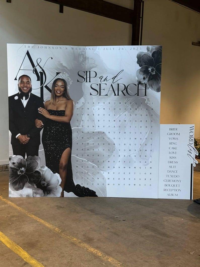 Custom Wedding Seating Chart Board, Large Coroplast Reception Sign, Table Assignment Display image 12
