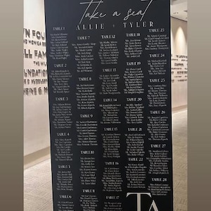 Custom Wedding Seating Chart Board, Large Coroplast Reception Sign, Table Assignment Display image 10