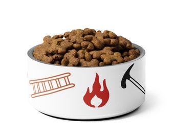 Fire Stainless Steel Dog Pet Bowl