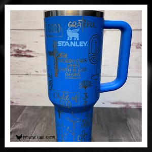 Jesus Faith Prayer Laser Engraved 40 oz Insulated Tumbler with Handle Lid and Straw Custom Gift