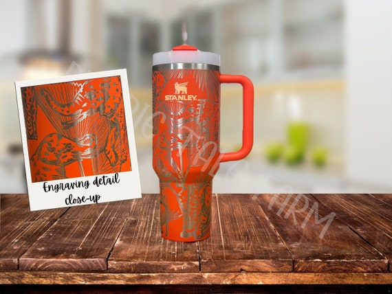 Stanley 40 oz. Quencher H2.0 FlowState Tumbler Tiger Lily Orange CUP W  STRAW NEW