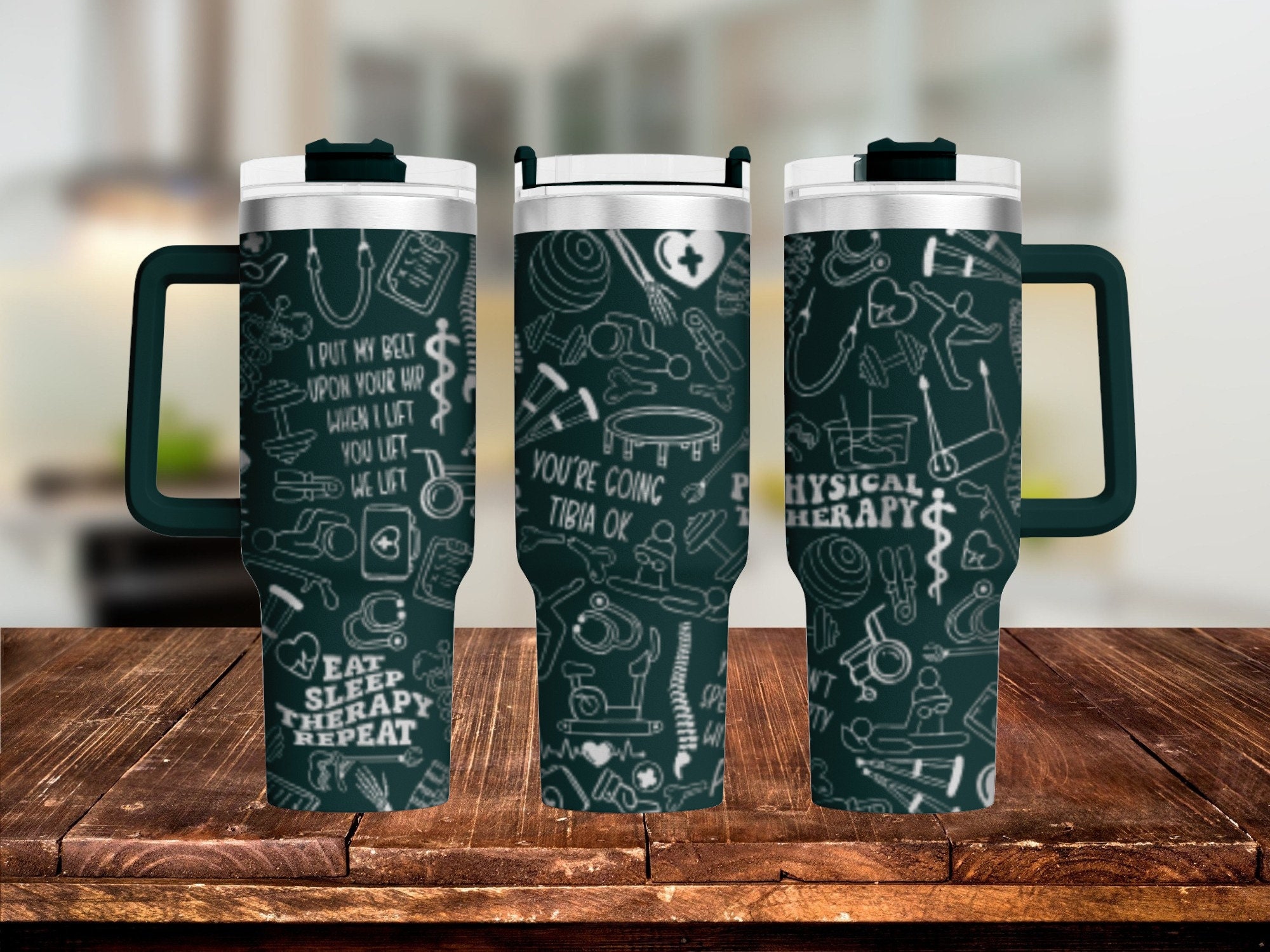 Healthcare 40oz Tumbler with Handle, Lid, Straw, Laser Engraved Tumble –  Prairie Tale Farm