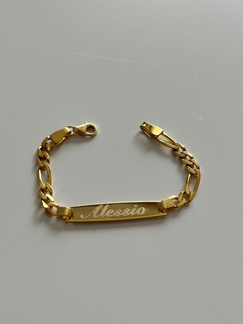 14K Gold Baby ID Bracelet, Baby Name Bracelet, Personalized Baby Gold — free download