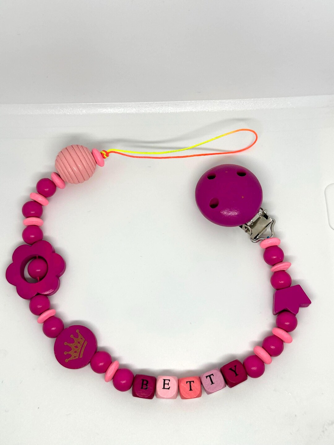 Personalized Pacifier Clip and Rattle Set Custom Baby Shower Gift ...