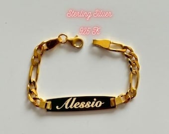 14K Gold Baby ID Armband: Personalisierter Name, Individueller Schmuck