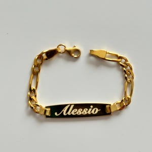 14K Gold Baby ID Bracelet, Baby Name Bracelet, Personalized Baby Gold Bracelet, Custom Baby Jewelry, Baby Boy Bracelet, Baby Girl Gift