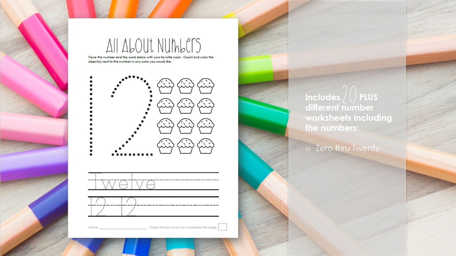 All About Numbers Preschool Printables + Number Tracing + Number Color ...