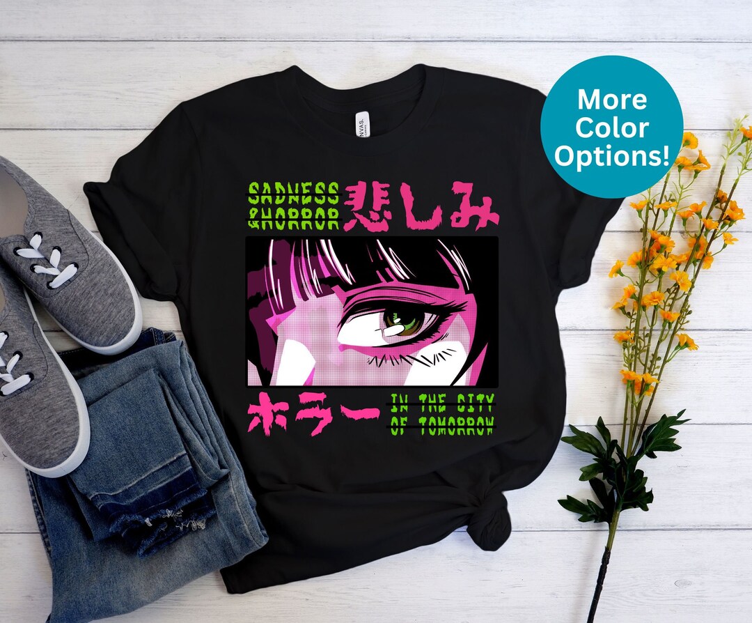 Horror Anime Shirt Anime Shirt Anime Eyes Shirt Anime Girl - Etsy