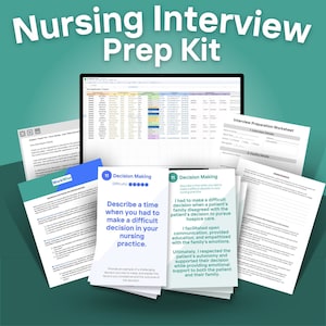 Nurse Interview Prep Kit: Interview Q&A Flash Cards, Interview Tracker, Questions You Should Ask During Interview, Case Studies + MORE!